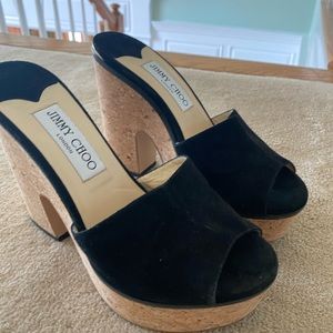 Jimmy Choo Black Wedge Size 7